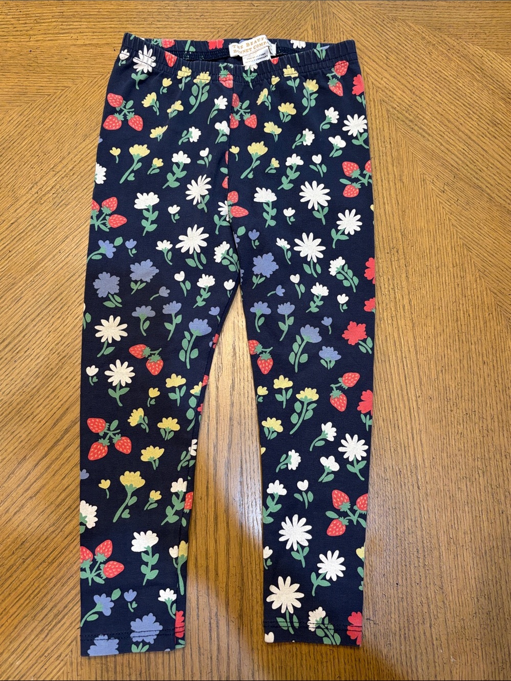 The Beaufort Bonnet Company Navy Floral & Strawberry Print Leggings